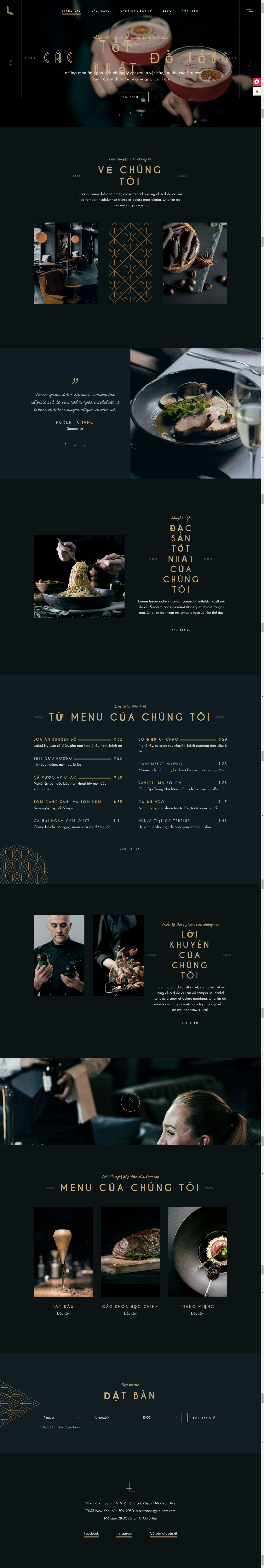 Mẫu website nhà hàng 008