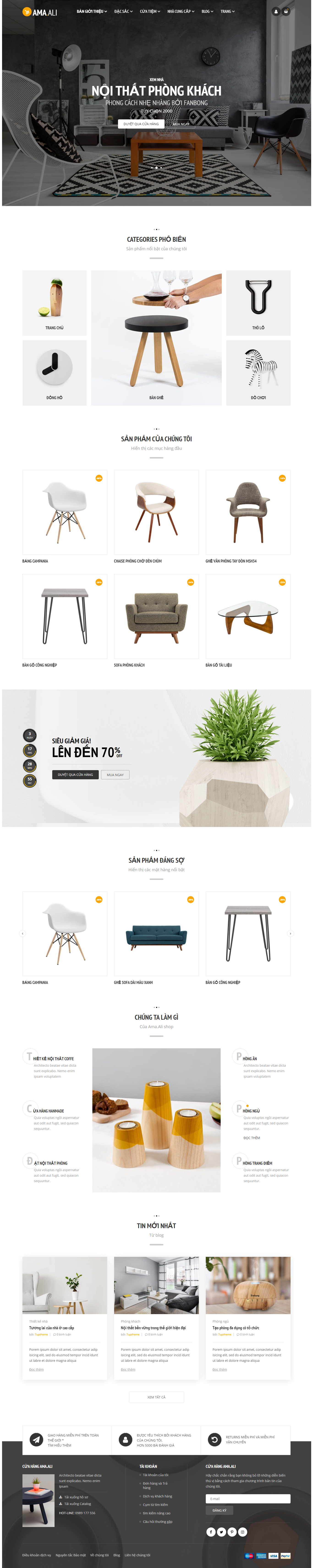Mẫu website nội thất và trang trí  002