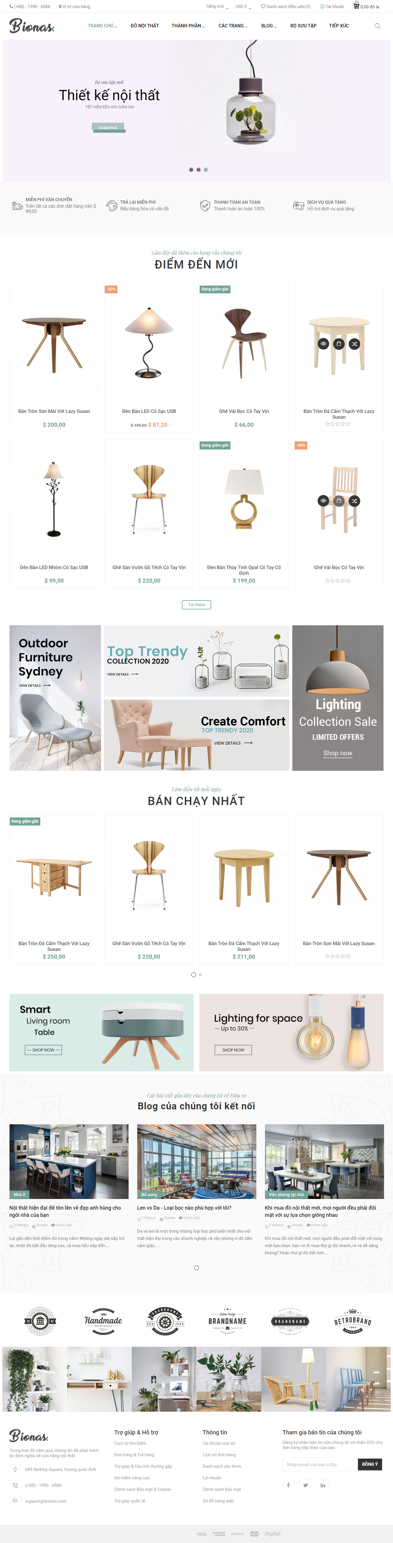Mẫu website nội thất và trang trí  006