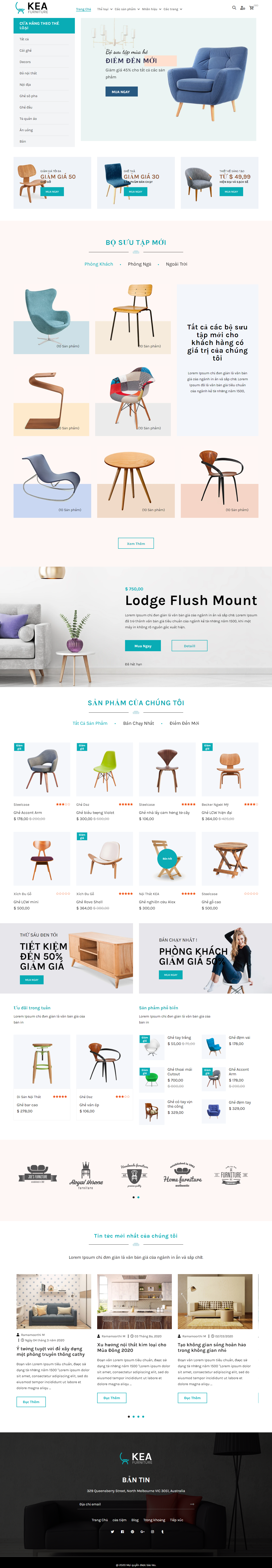 Mẫu website nội thất và trang trí  012
